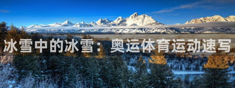 bsport必一运动：冰雪中的冰雪：奥运体育运动速写