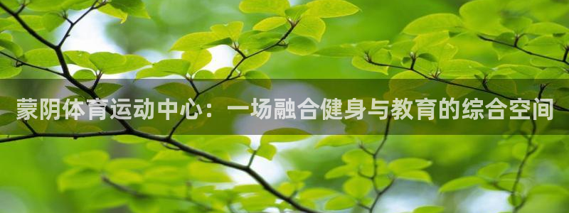 必一运动体育：蒙阴体育运动中心：一场融合健身与教育的综合空间